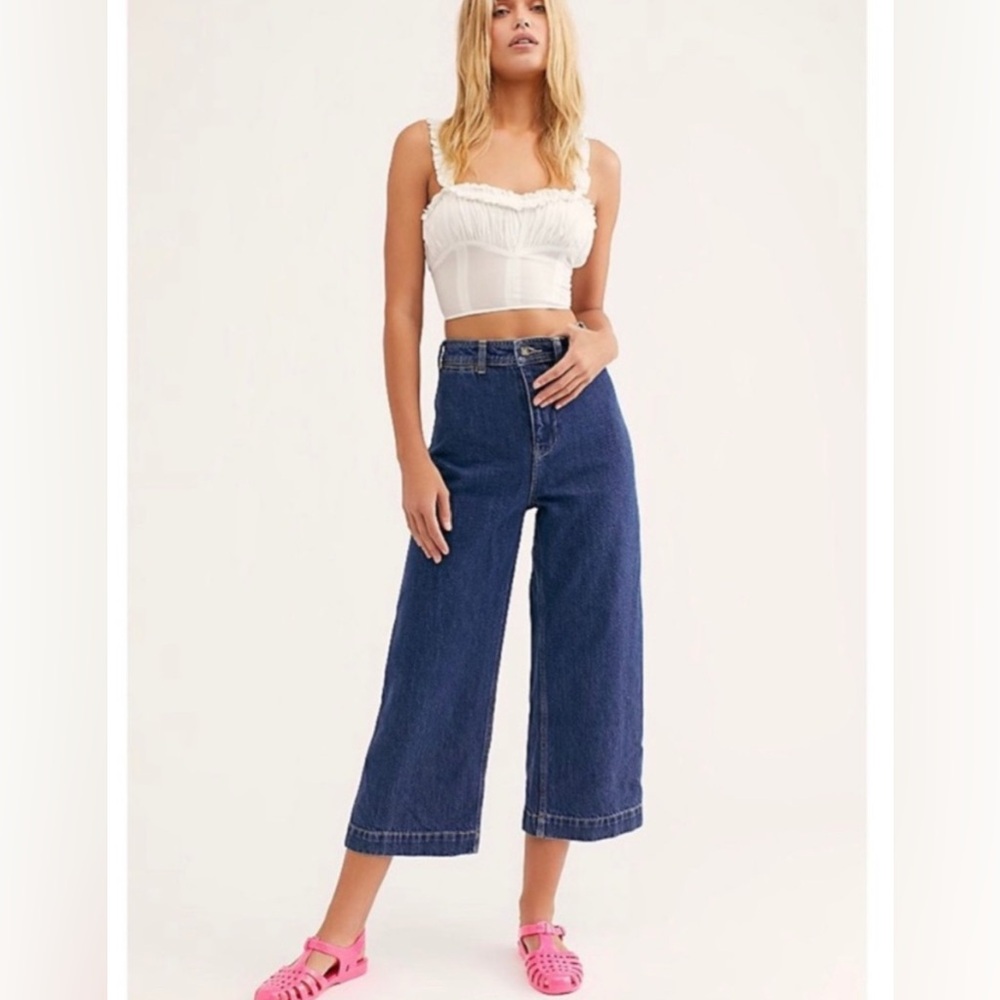 WE THE FREE Devon Wide Leg Crop Jeans